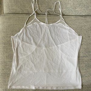 Lululemon Lightweight Mesh Tank White Tank with Straps Sz S
